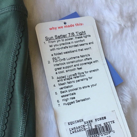 HP NEW Rare Lululemon Sun Setter 7/8 Pant Leggings - Picture 3 of 7